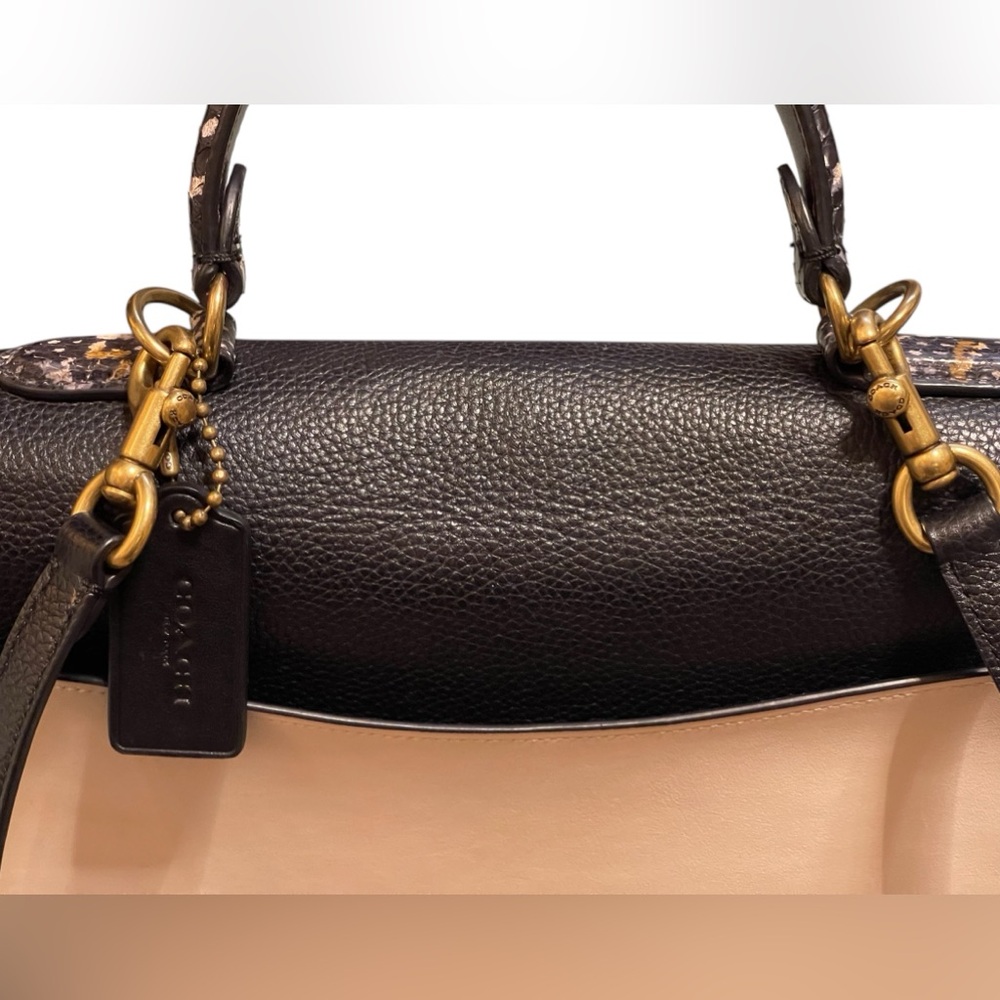 Coach Tabby Top Handle In Colorblock Snakeskin Ra… - image 8